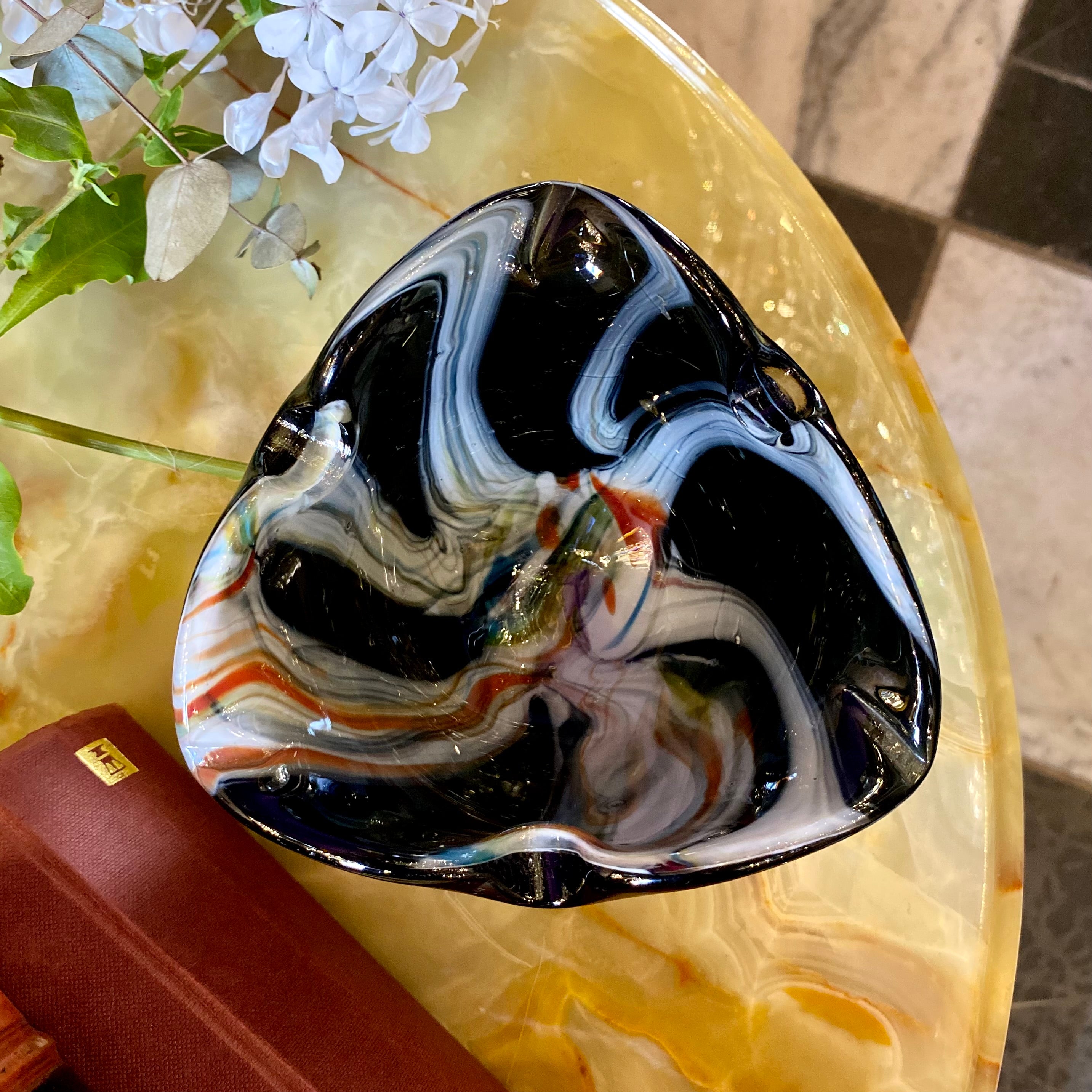 Marbled Swirl Murano Ashtray