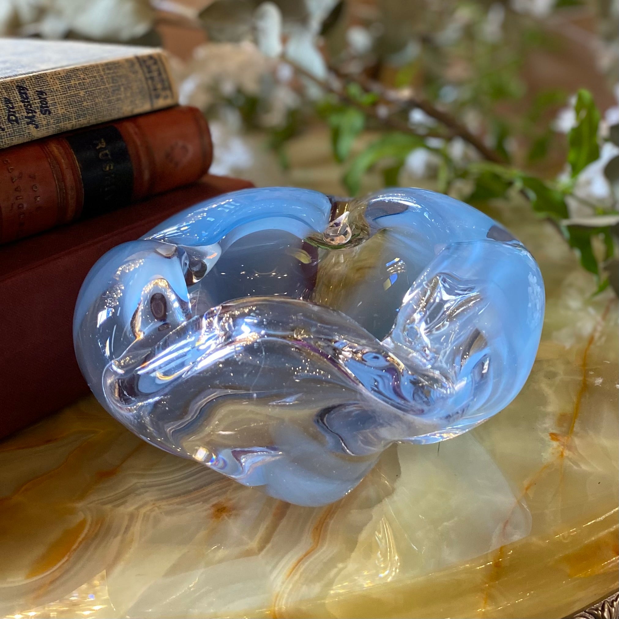 Vintage Powder Blue Murano Ashtray