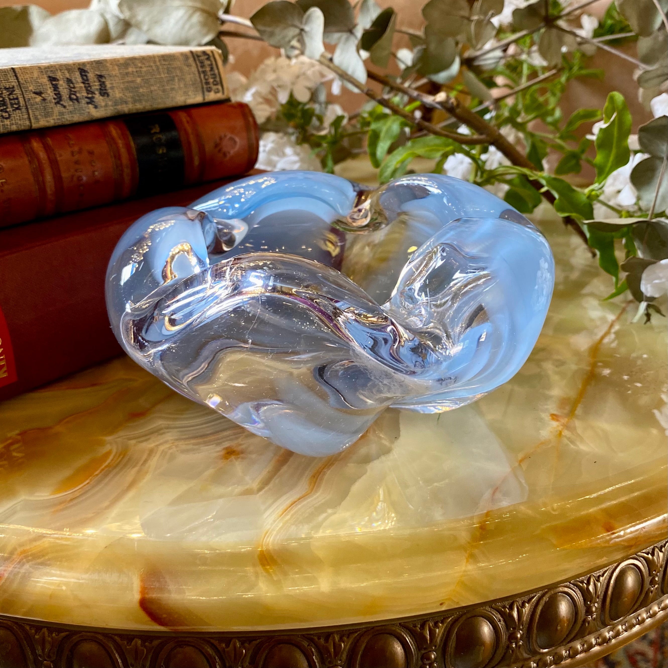 Vintage Powder Blue Murano Ashtray