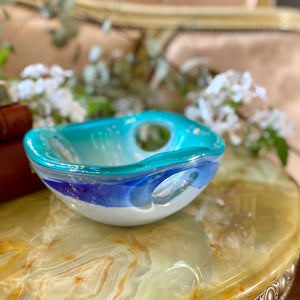 Unique Vintage Iridescent Undertone Murano with Holes