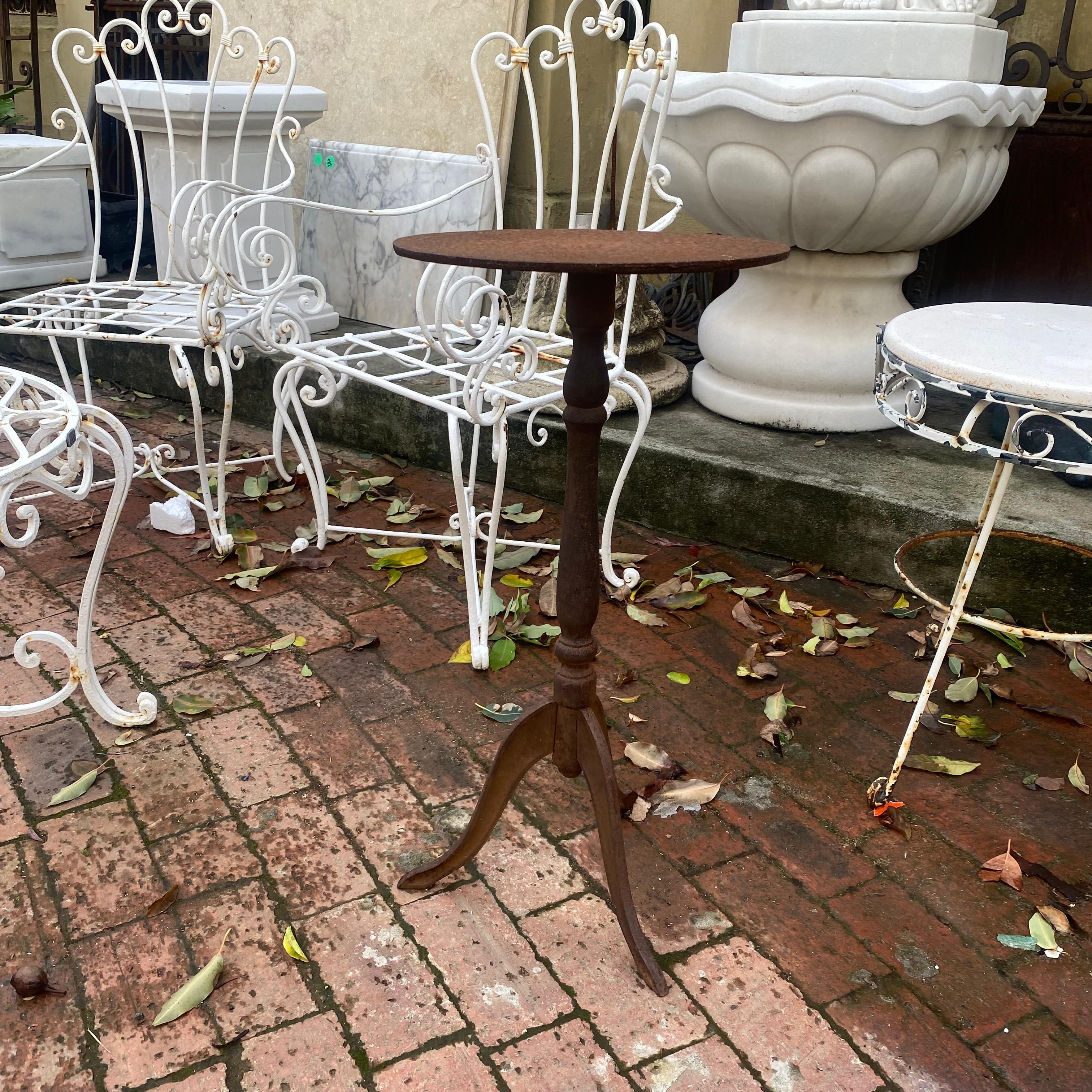 Petite & Rustic Cast Iron Table - SOLD