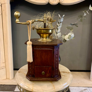 Antique Oak and Brass Coffee Grinders