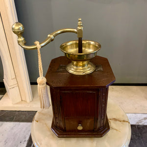 Antique Oak and Brass Coffee Grinders