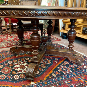 Antique Oak Victorian Dining Table