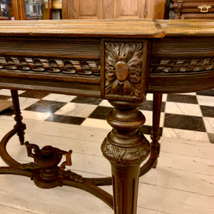 Stunning Antique Hand Carved Oak Dining Table