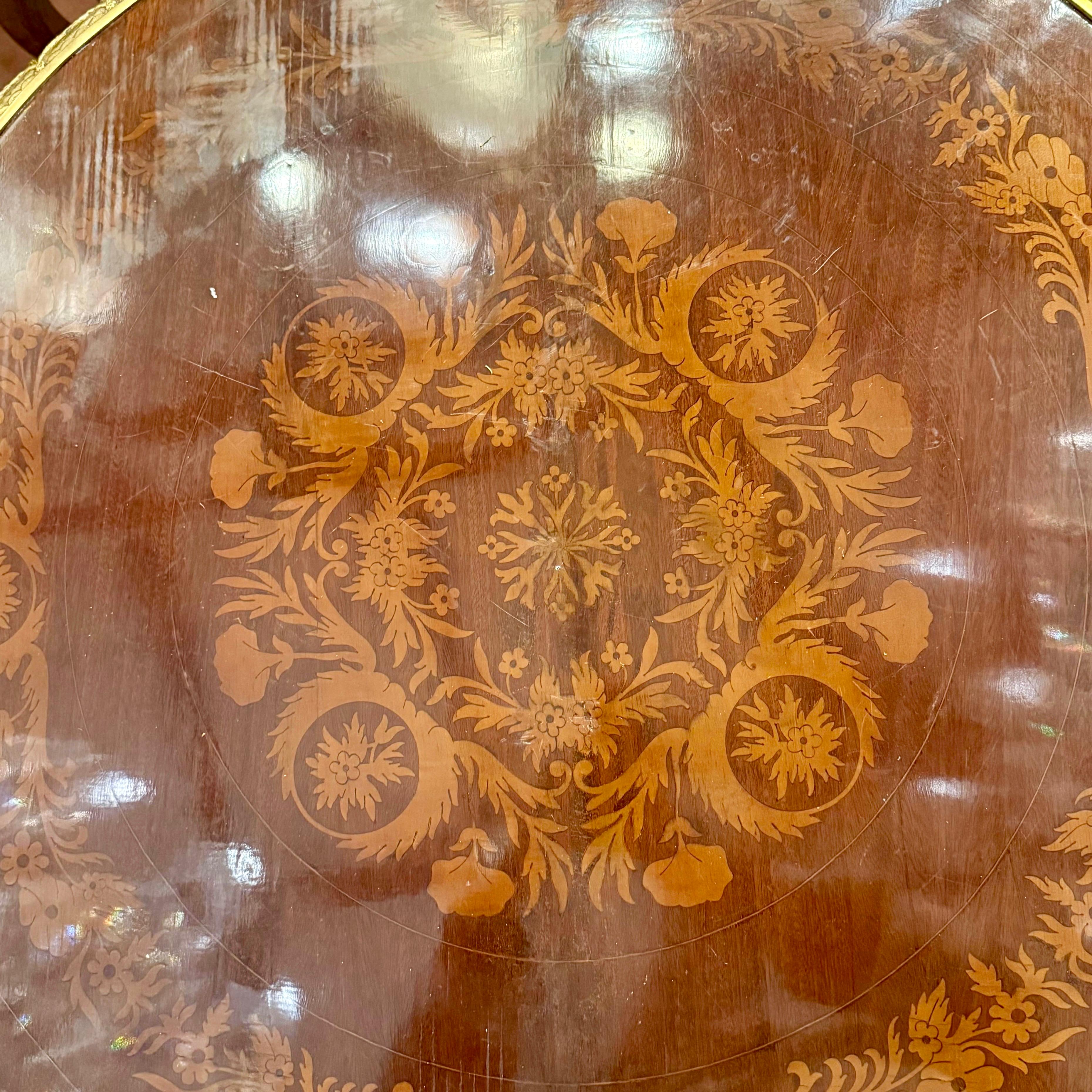 Empire Style Centre Table with Ram’s Head Mounts in Rosewood Veneer, Mid-20th Century