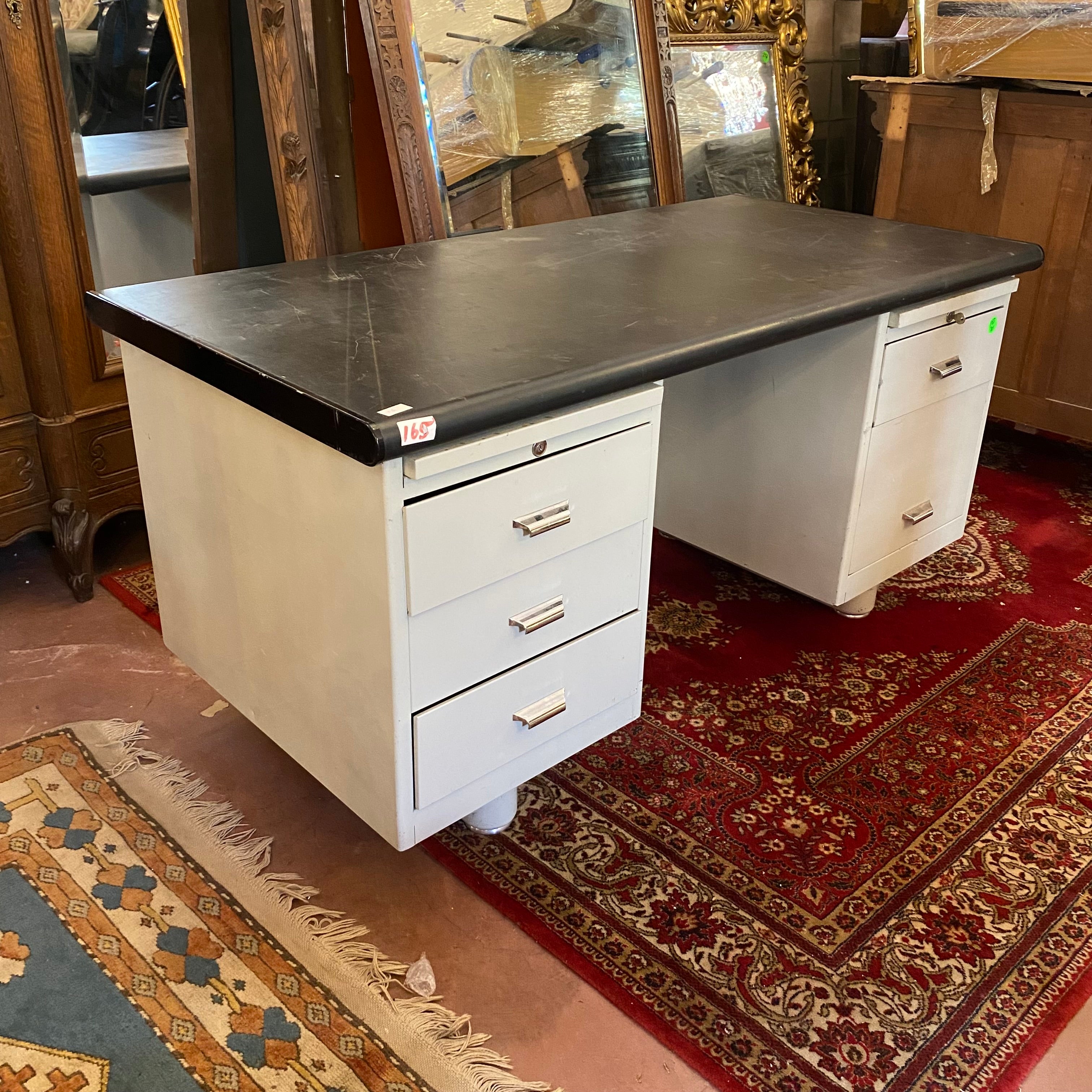 Mid-Century Desk, Chair and Typewriter Set