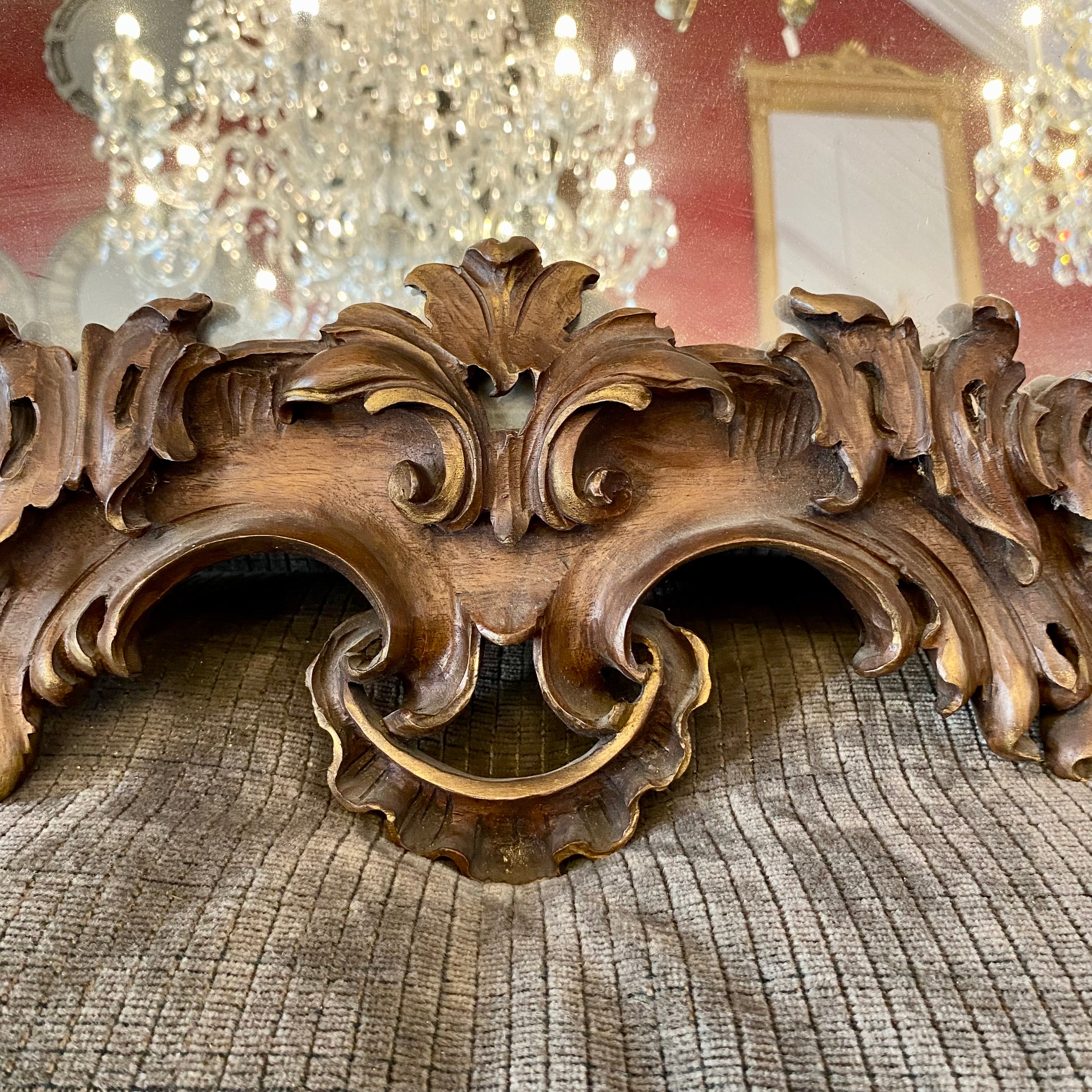 Stunning Carved Rosewood Mirror - SOLD