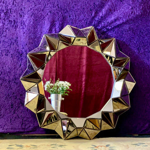 Modern Faceted Mirror - SOLD