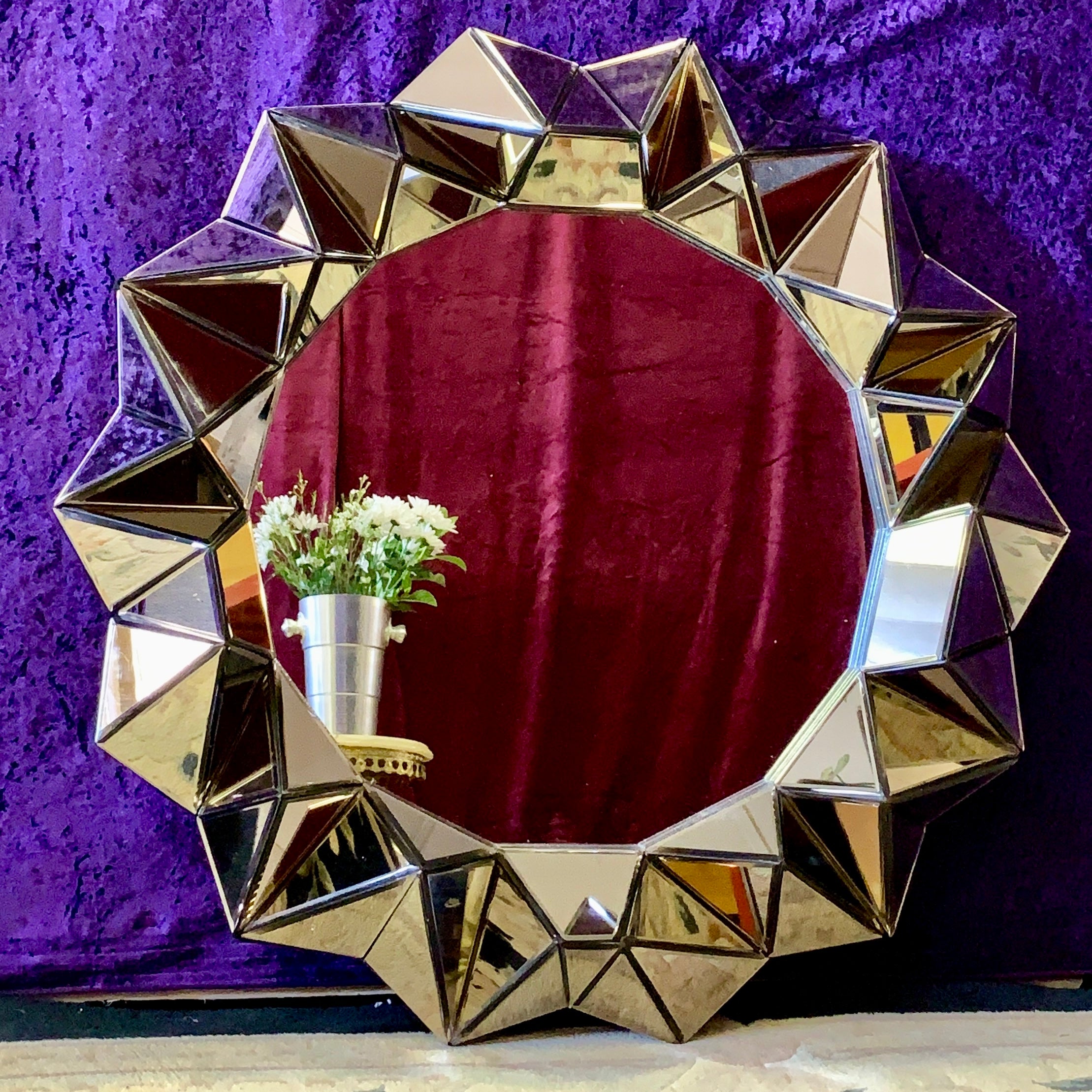 Modern Faceted Mirror - SOLD