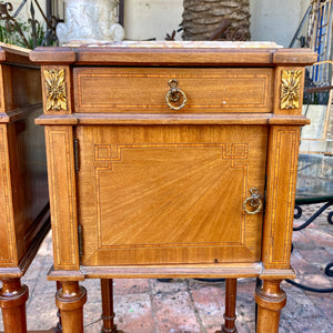 Pair of Art Deco Walnut Bedside Pedestals - SOLD