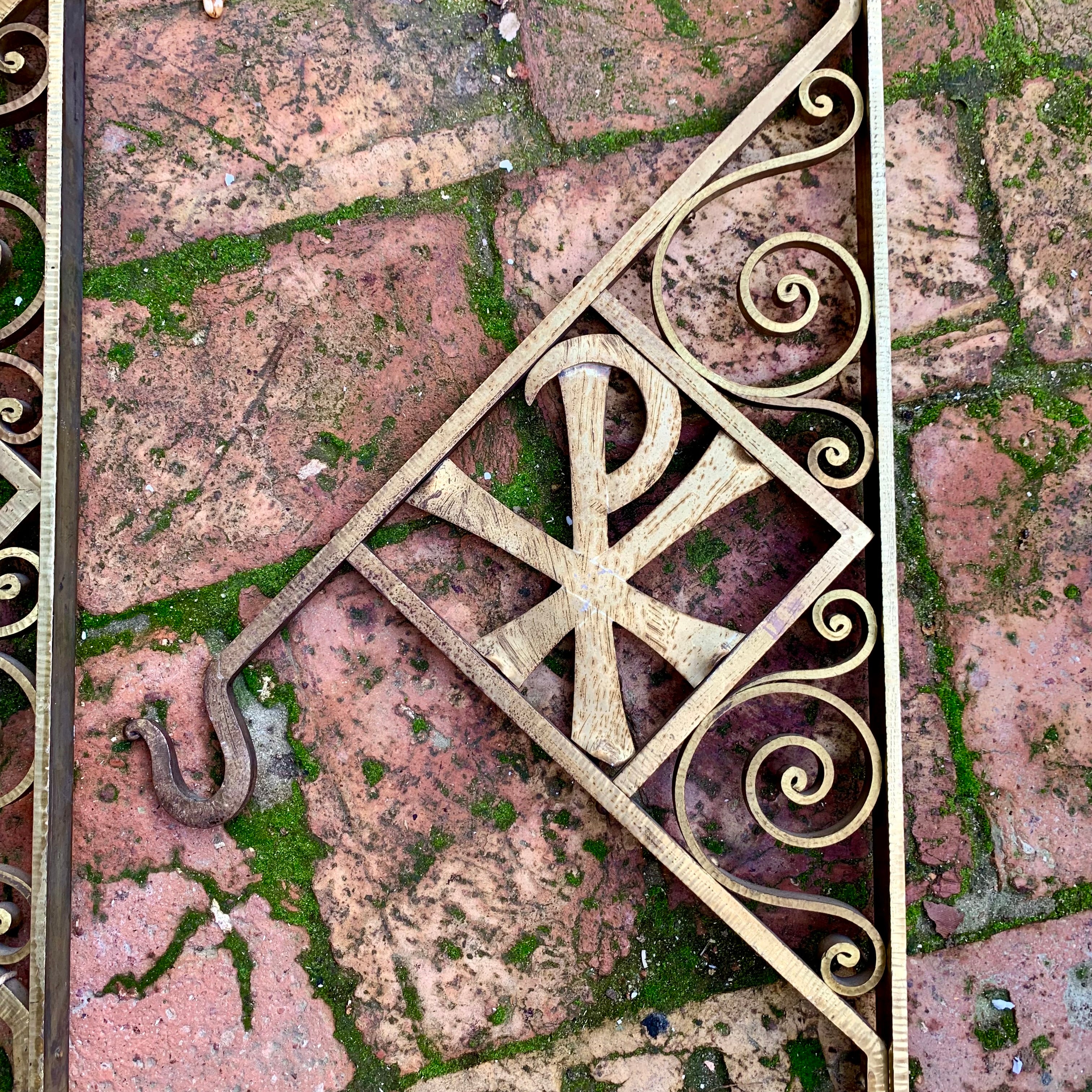 Pair of Decorative Brass Wall Brackets - SOLD