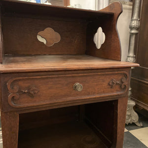 Pair of Antique Open Shelved Bedside Pedestal - SOLD