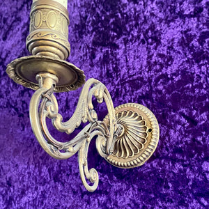 Polished Brass Antique French Wall Sconce