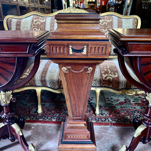 A Set of Antique Mahogany Jewellery Display Pedestals