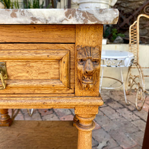 Beautiful Antique Single French Oak Bedside Pedestal - SOLD