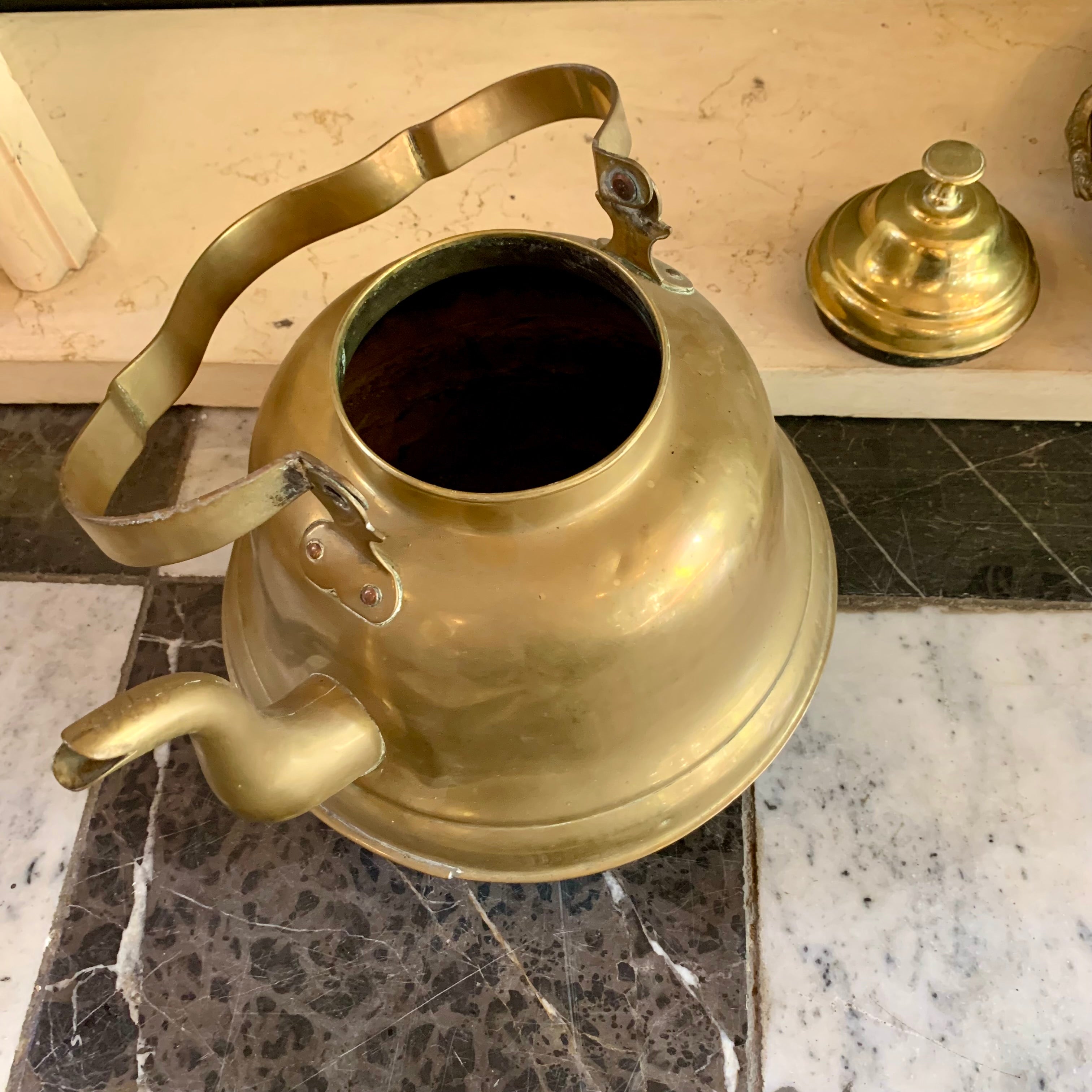 Beautiful Antique Brass Teapot - SOLD