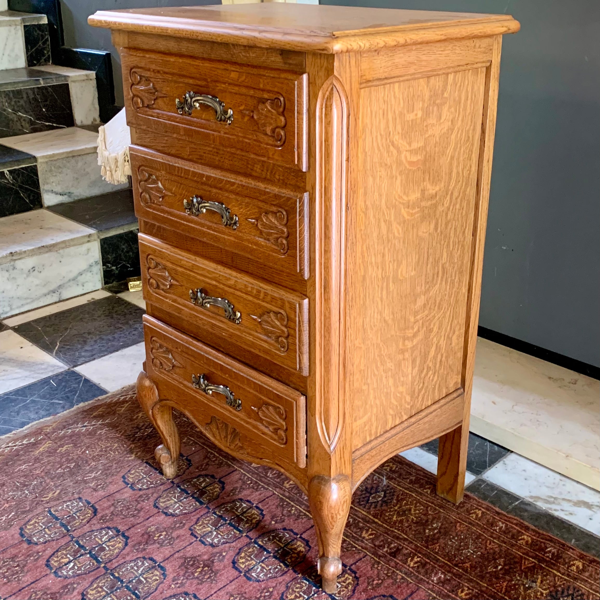 Small Antique Oak Chest of Drawers