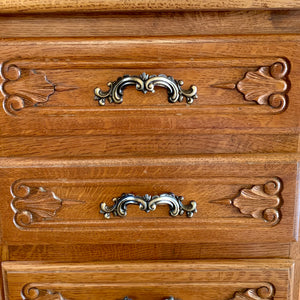 Small Antique Oak Chest of Drawers