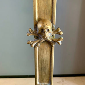 Antique Brass Stand of Christ on Cross