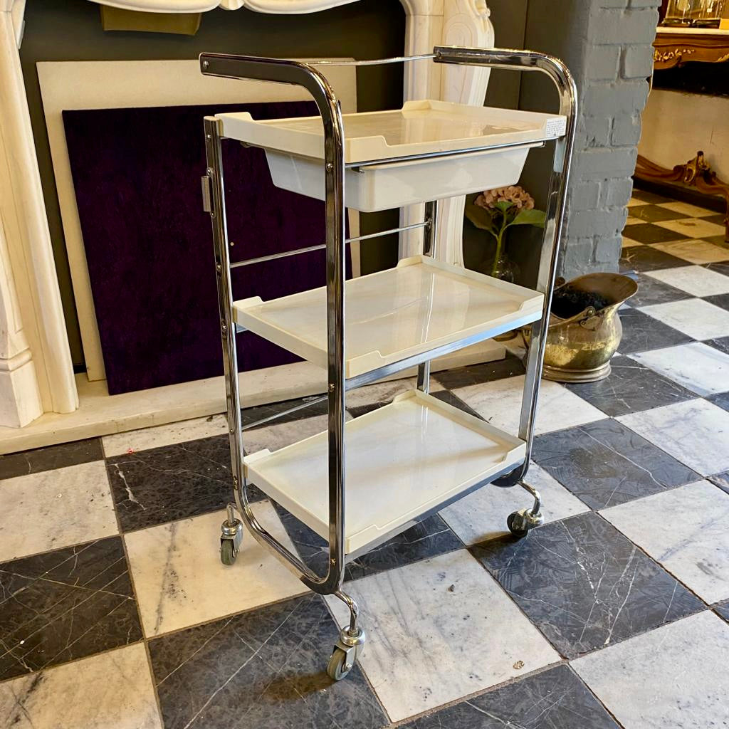 White Vintage Medical Trolley