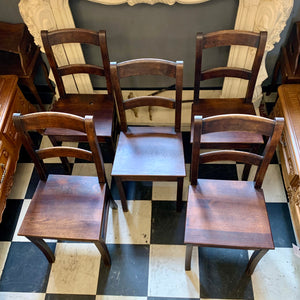 Beautiful Antique French Oak Dining Chairs - SOLD