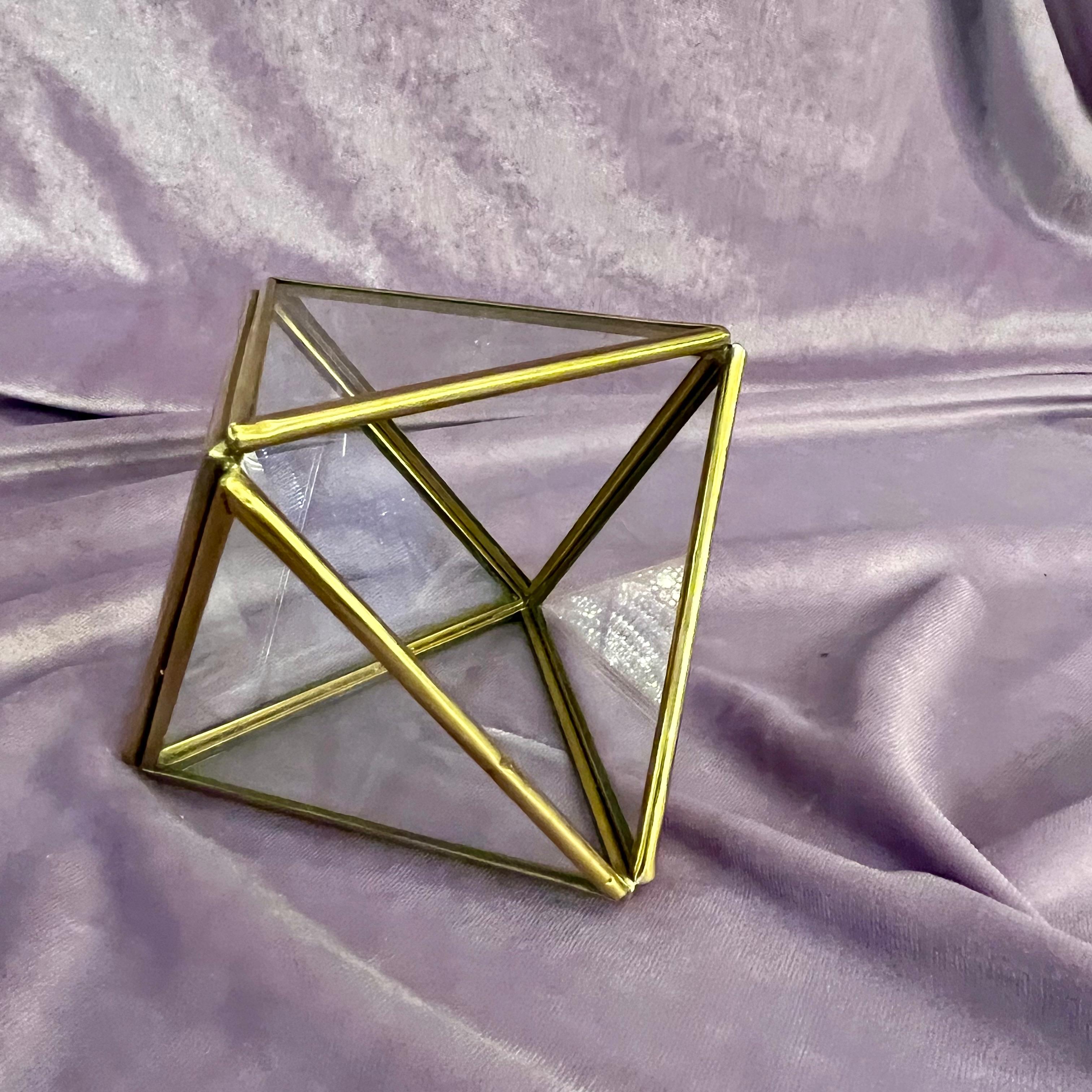 Geometric Glass Terrariums with Brass Framing