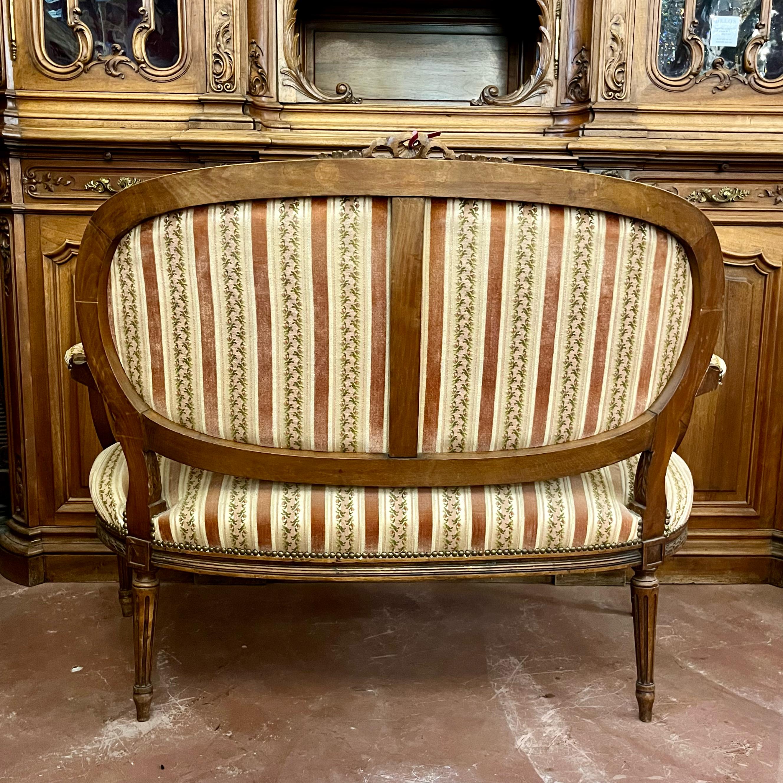 Antique Louis 16th Oak Bench