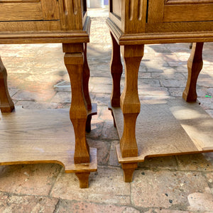 Pair of Antique Light Oak Bedside Pedestals - SOLD