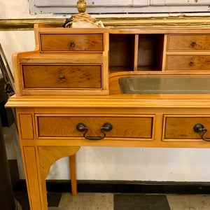 Antique English Yew Wood Carlton Desk