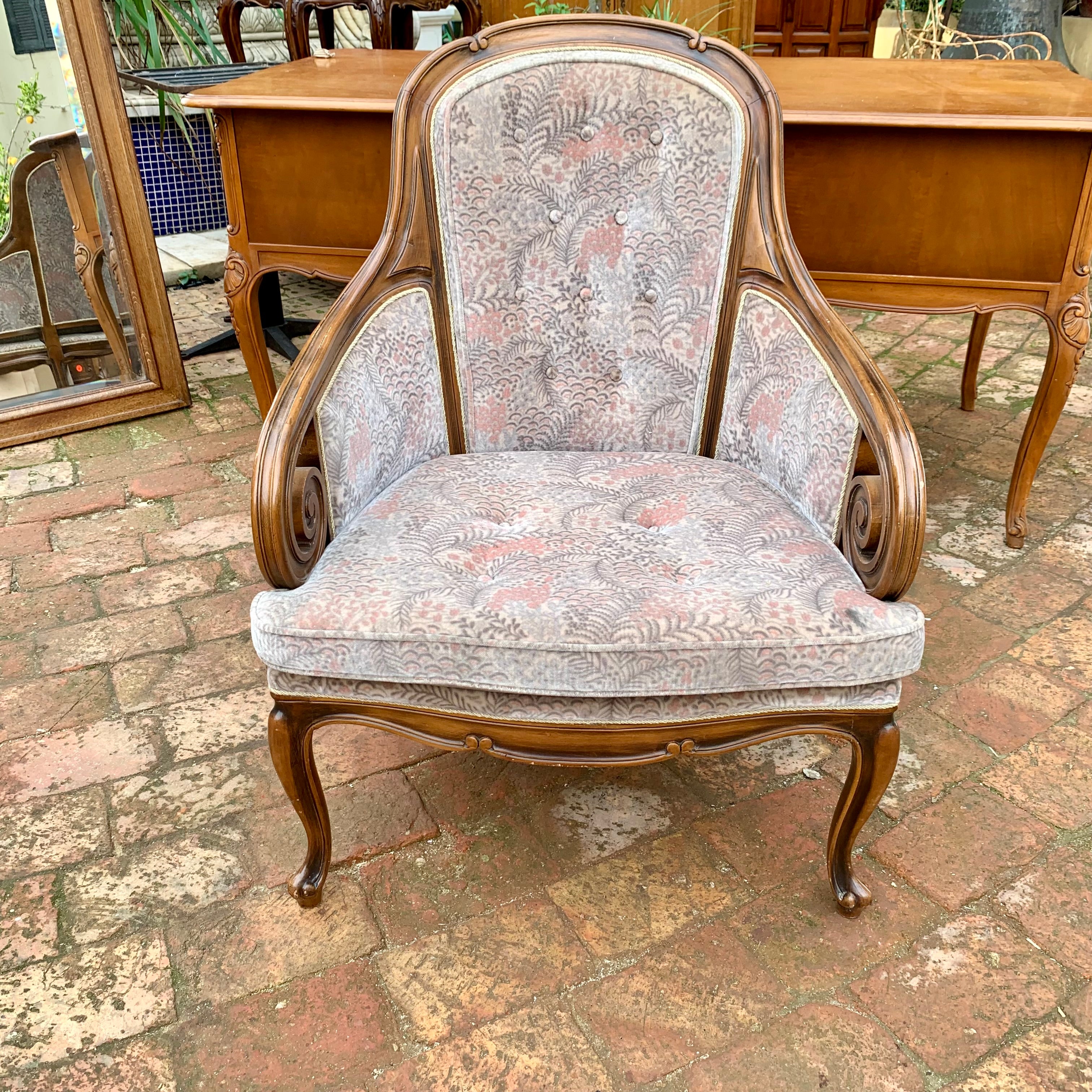 Elegant and Pretty Carved Armchair