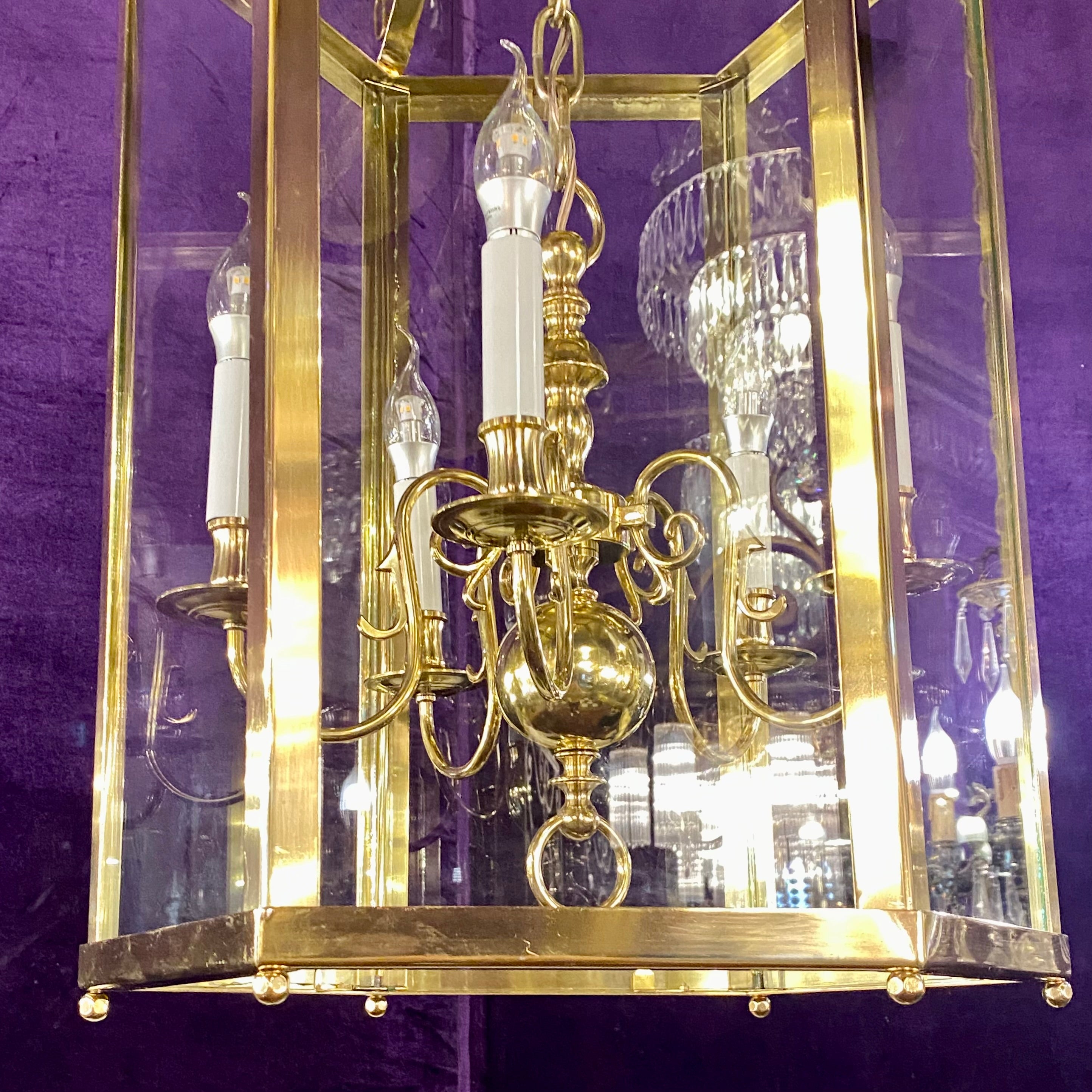 Polished Lantern with Flemish Chandelier - SOLD