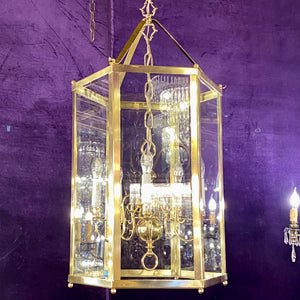 Polished Lantern with Flemish Chandelier - SOLD