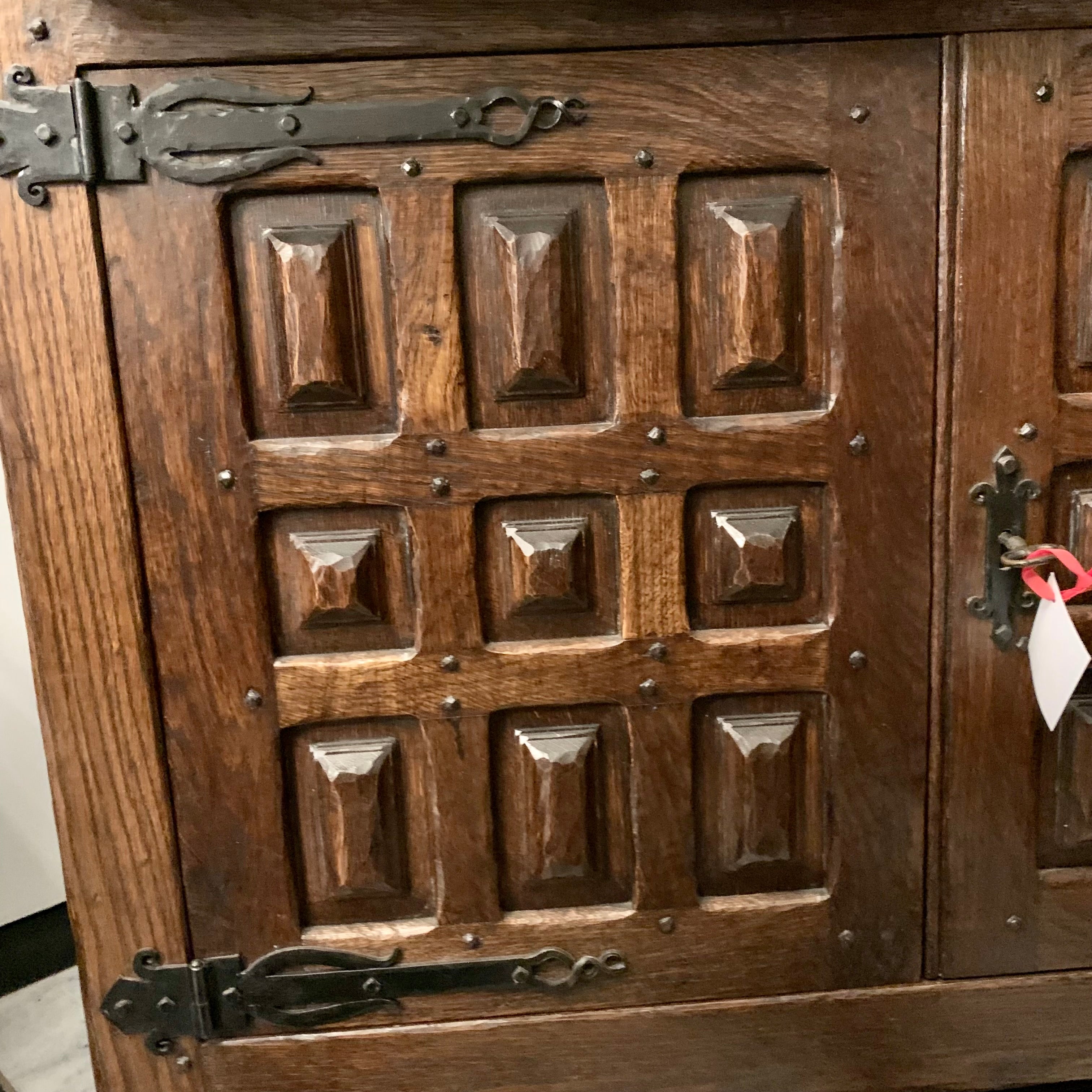 Larger Antique Oak Spanish Cabinet