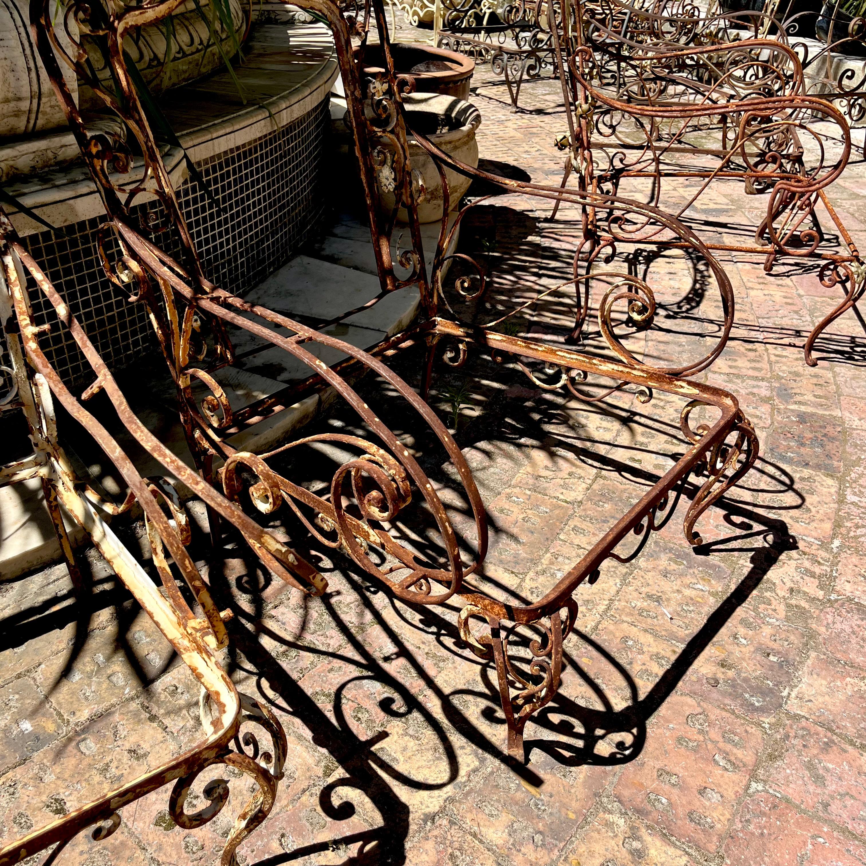 Provincial Wrought-Iron Garden Chairs