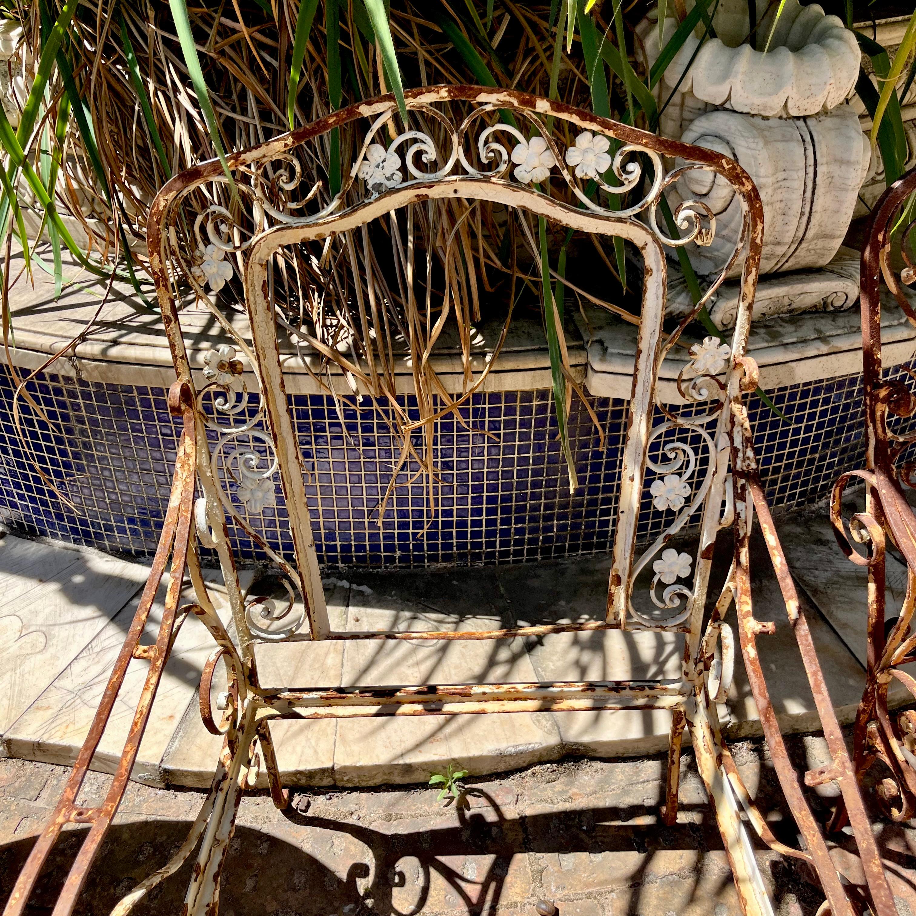 Provincial Wrought-Iron Garden Chairs