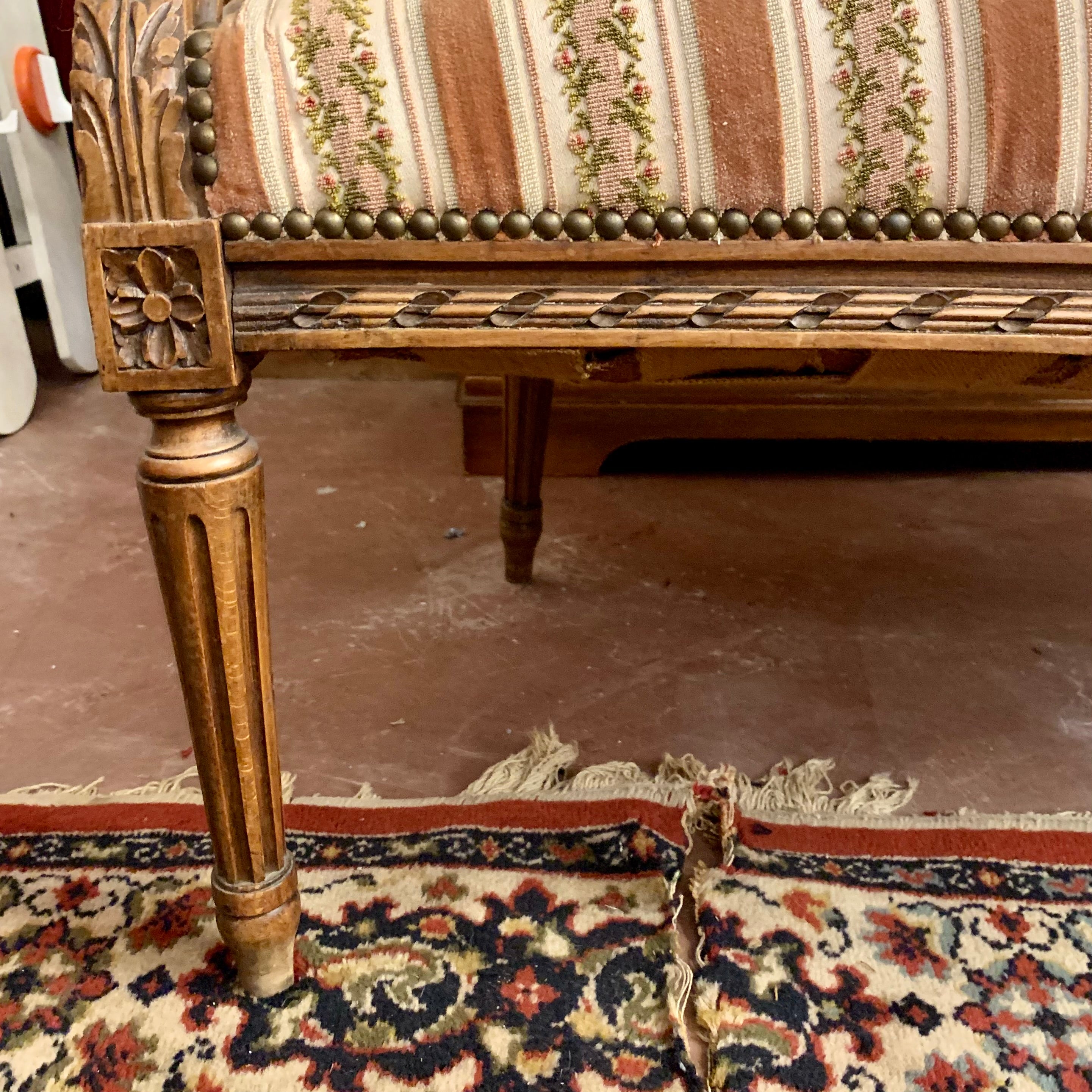 Antique Louis 16th Oak Bench