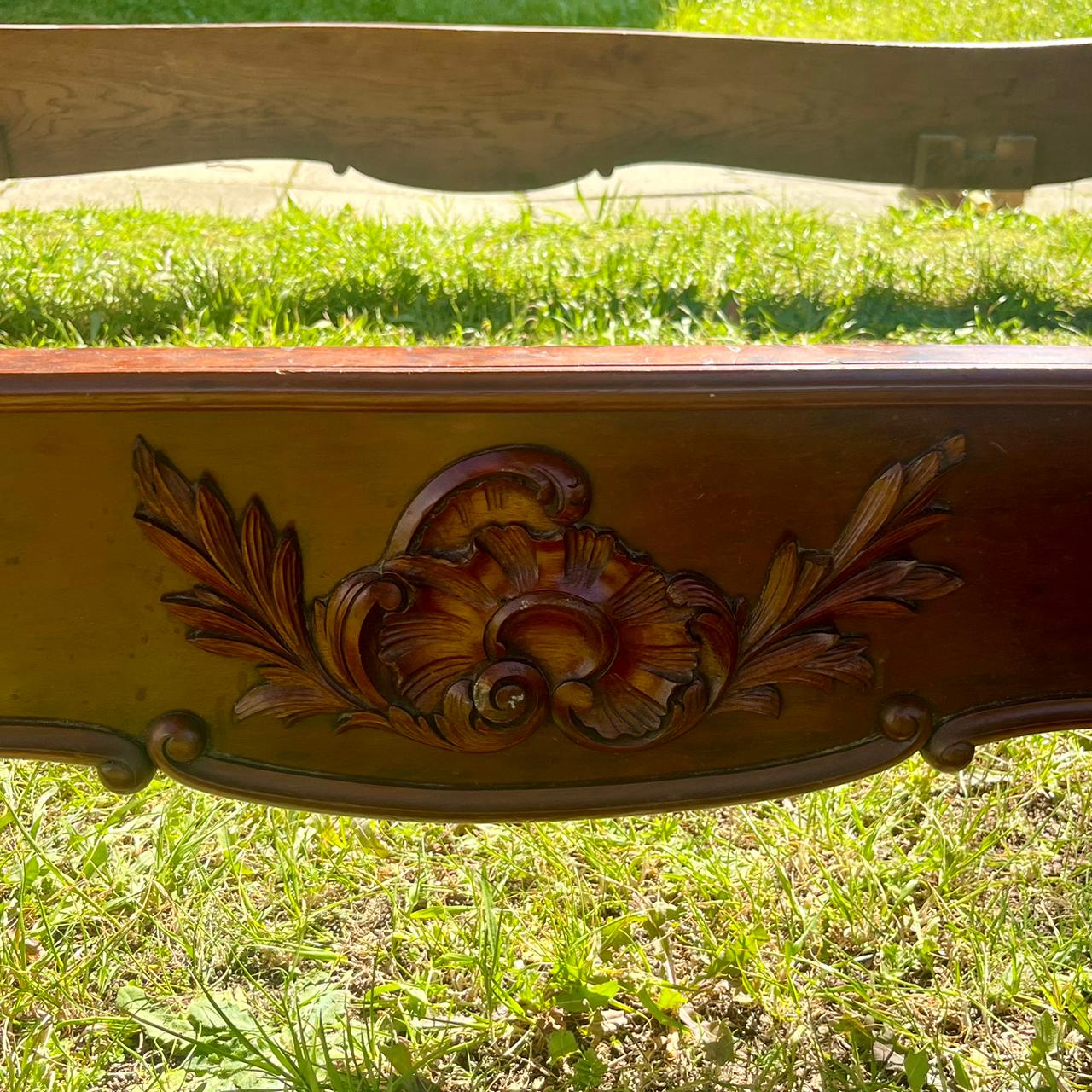 Stunning Flame Mahogany Double Bed Frame