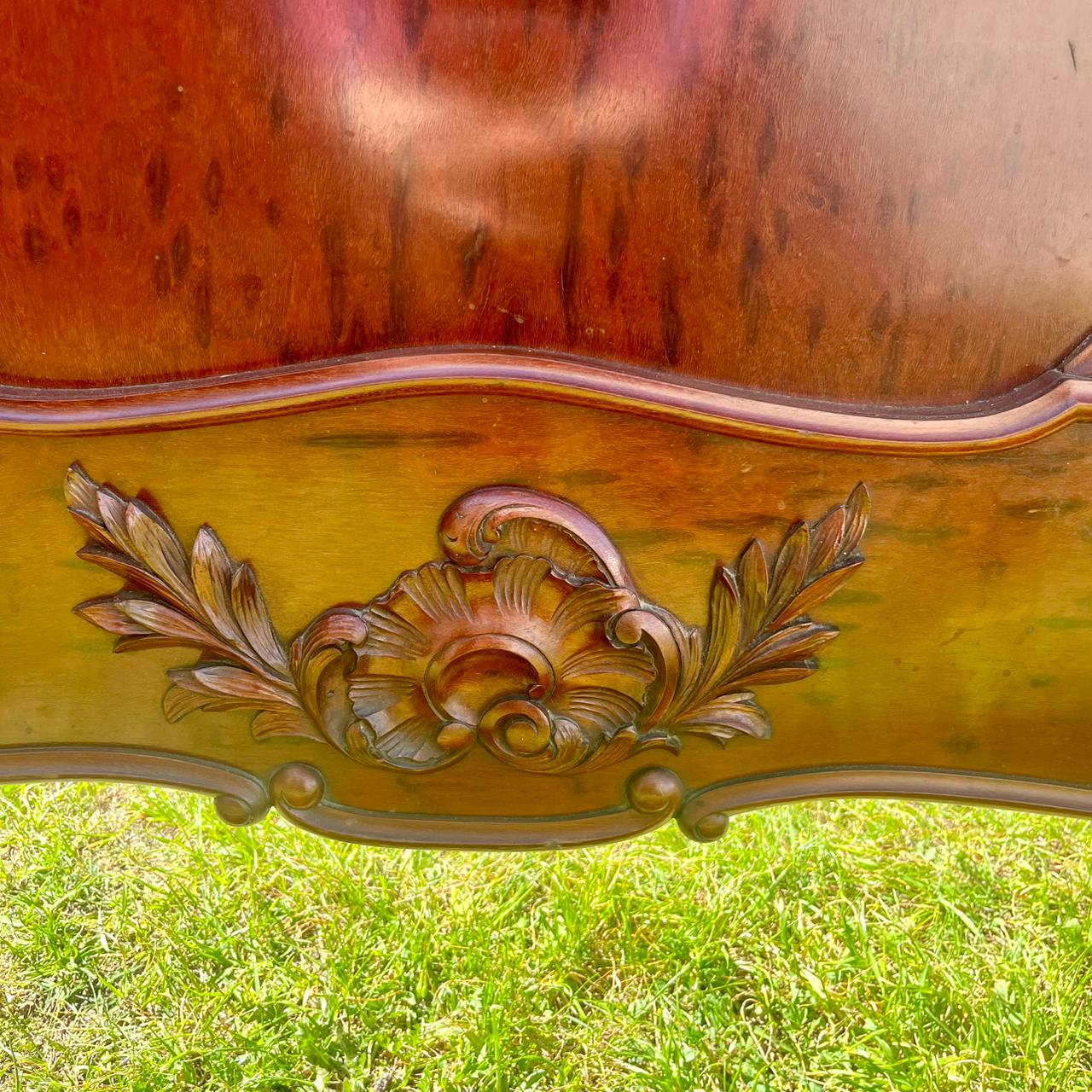 Stunning Flame Mahogany Double Bed Frame