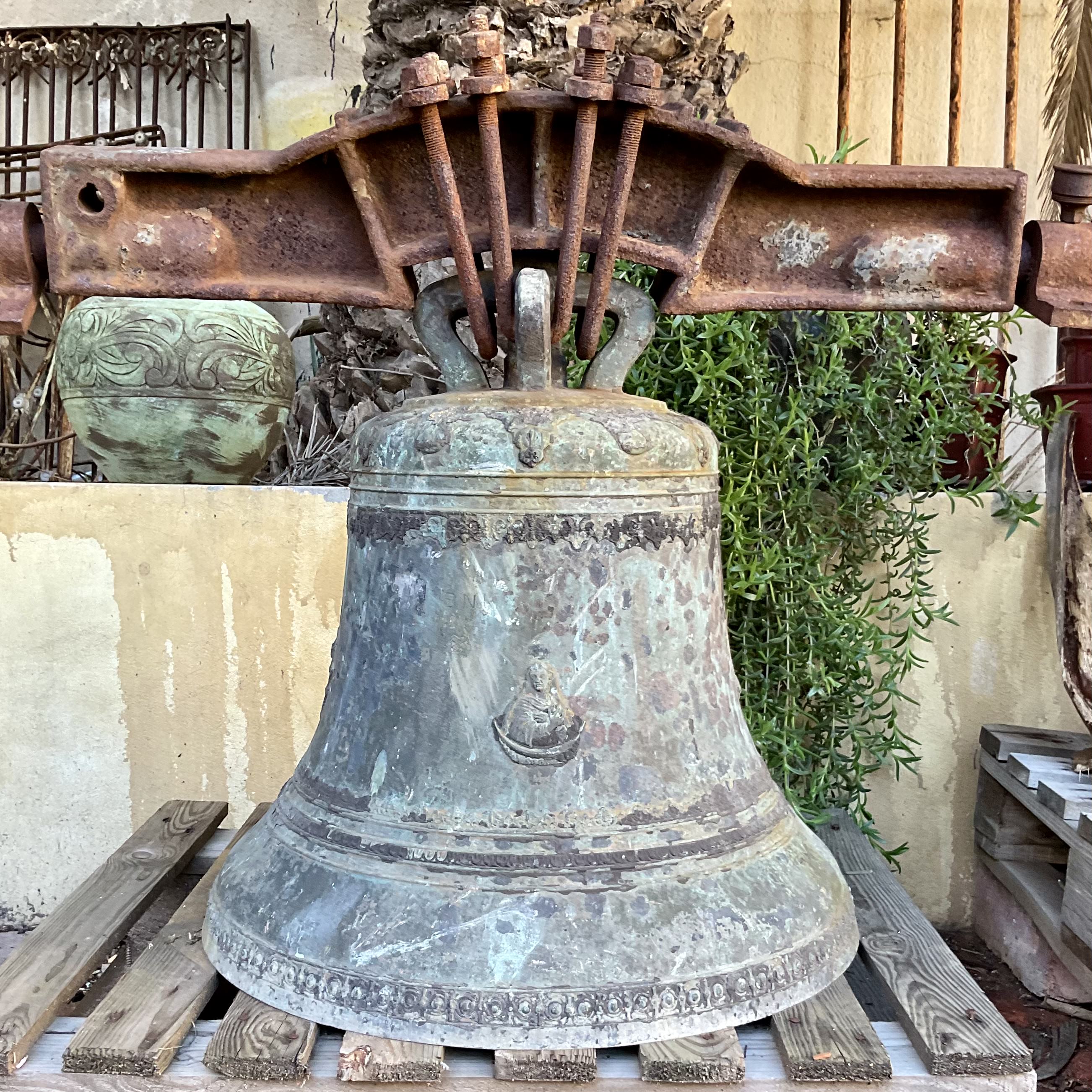 Antique Bronze Church Bell from Belgium