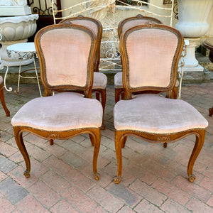 Antique Oak Dining Chair Set