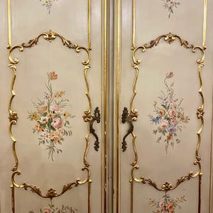 Antique Hand Painted & Gilt Italian Bedroom Set