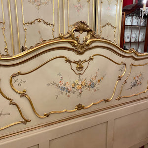 Antique Hand Painted & Gilt Italian Bedroom Set