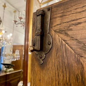 Antique Walnut Armoire with Intricate Carved Details