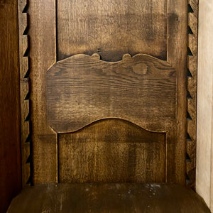 Antique Walnut Armoire with Intricate Carved Details - SOLD