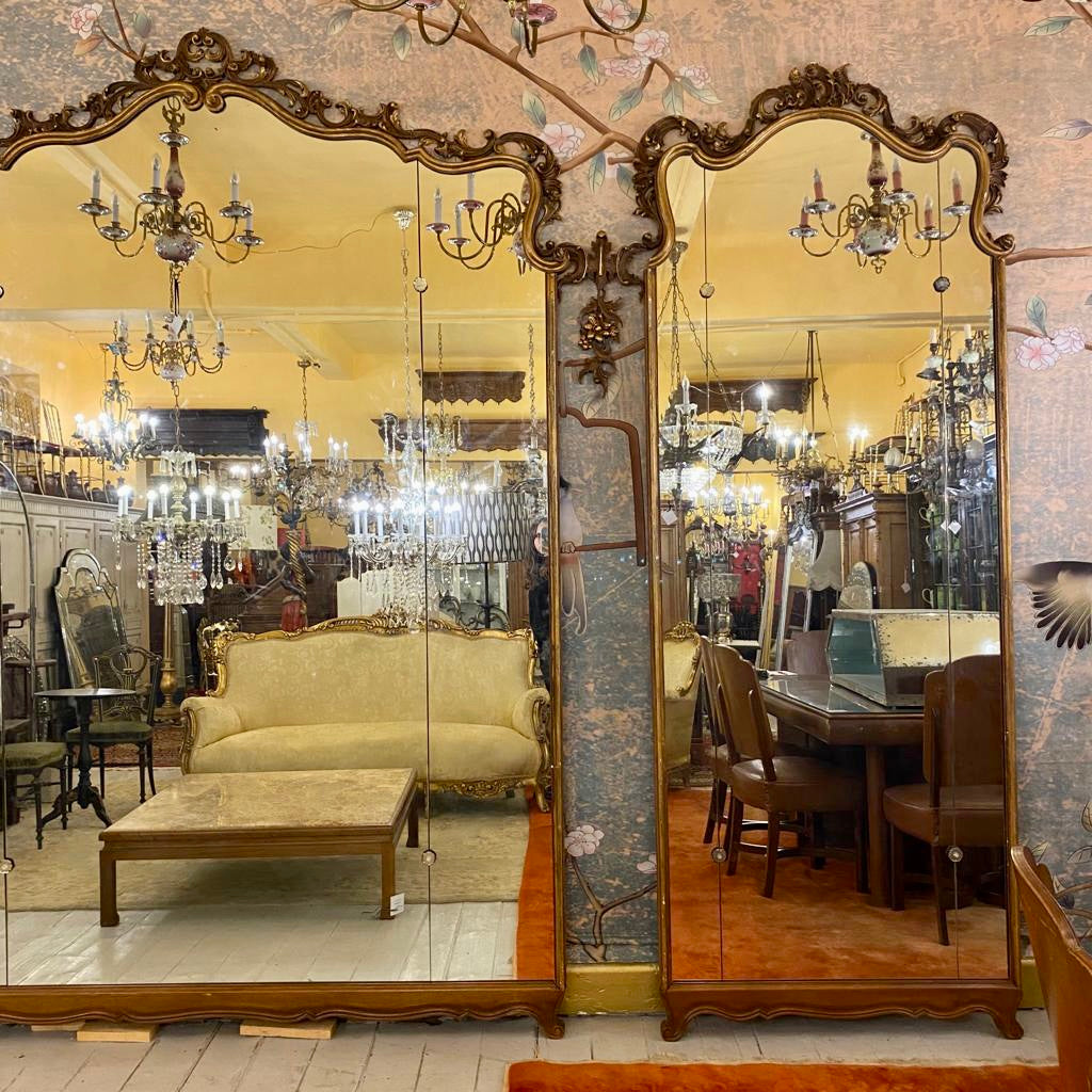 Incredible Antique Italian Ballroom Mirrors