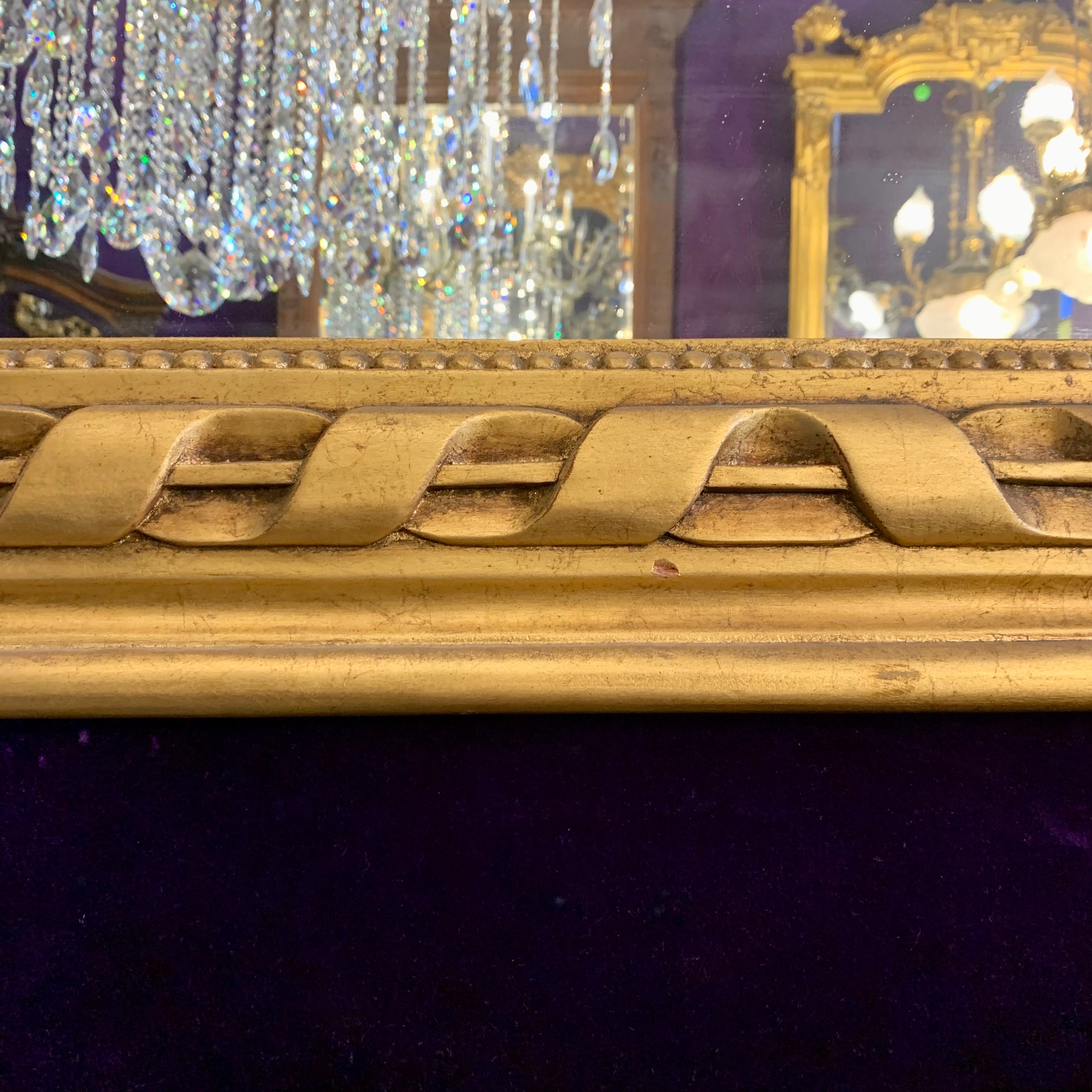 Large French Antique Gold Mirror - SOLD