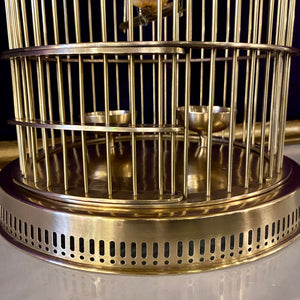 Vintage Polished Brass Bird Cage - SOLD