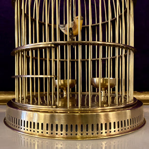 Vintage Polished Brass Bird Cage - SOLD