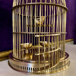 Vintage Polished Brass Bird Cage - SOLD